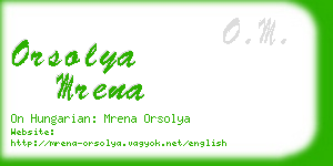 orsolya mrena business card